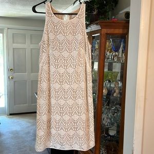 Off white lace ,, beautiful soft falling dress